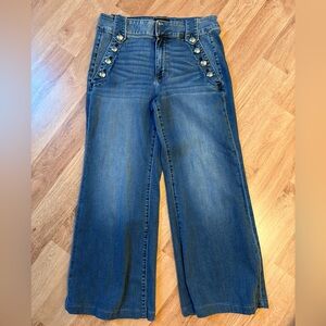 White House Black Market Blue Flare Jeans